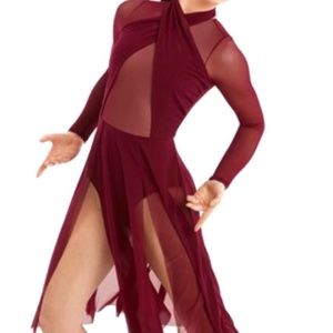 Balera Dance Lyrical/Jazz/Contemporary Long Sleeve Halter Midi Dress